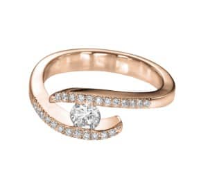 IM671 diamond engagement ring rose gold ethernity vintage 2