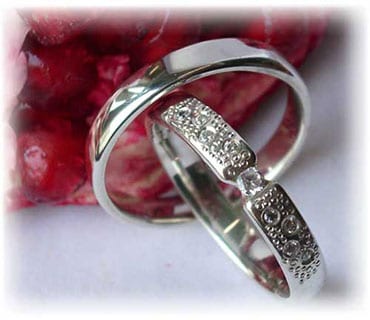 IM245 platinum wedding ring sets polished unusual