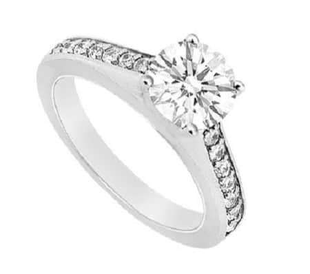 IM649 Platinum Engagement Ring - 0,5k 