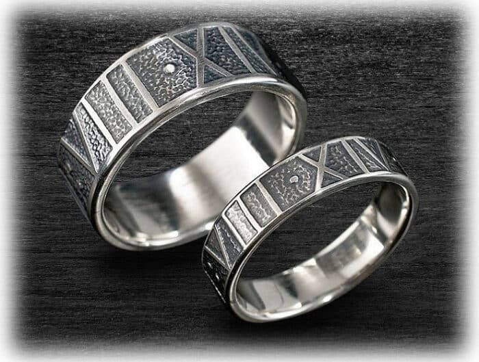 Roman Wedding Rings FT179 of White Gold or Platinum Celtic Style ...